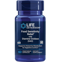 Food Sensitivity Relief with Diamine Oxidase (DAO) 60 Vegetarian Capsules 