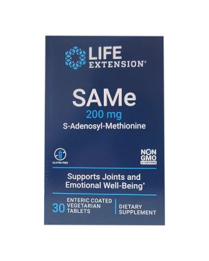 SAMe S-Adenosyl-Methionine 30 Enteric Coated Tablets (Foil wrapped in a box)
